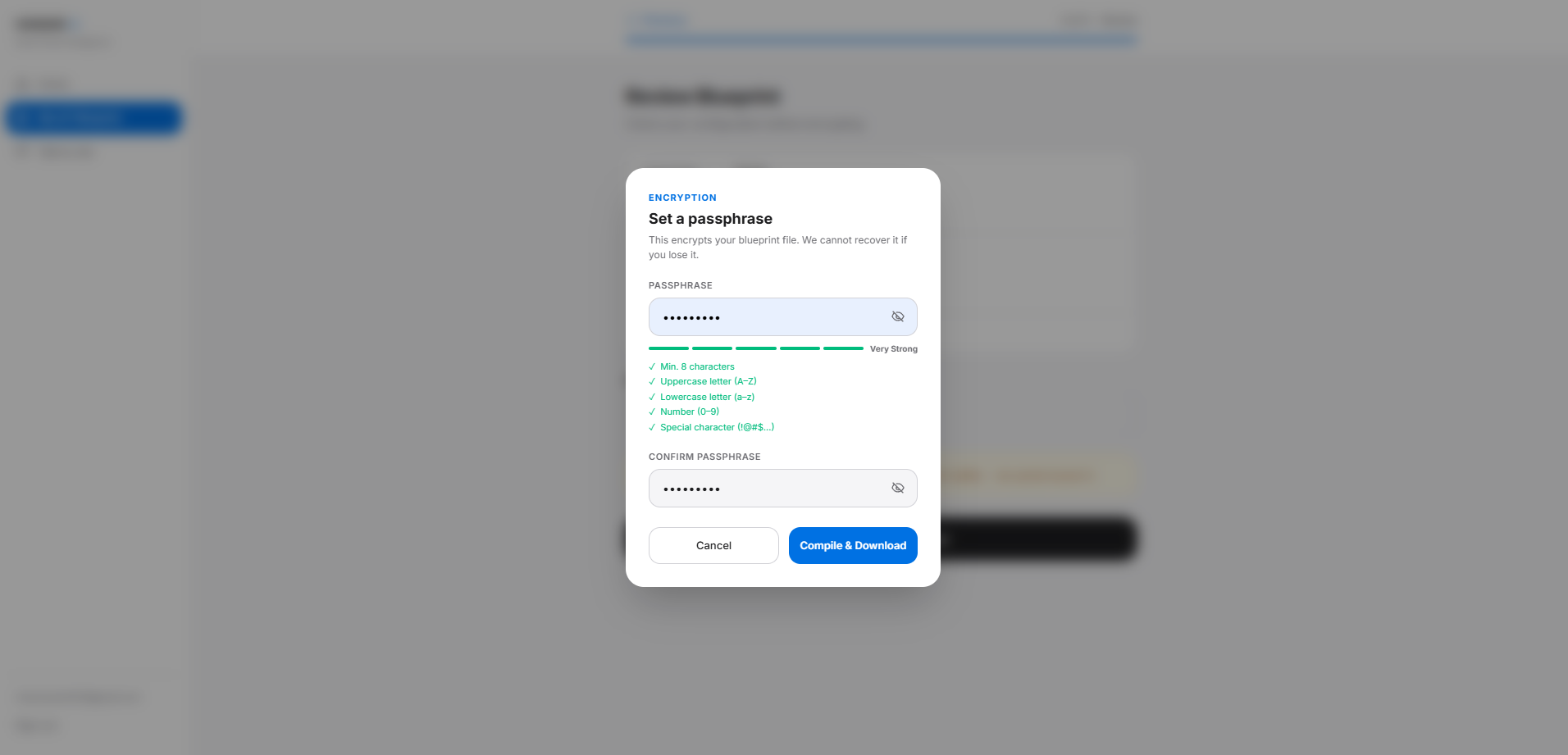 Encrypt and download