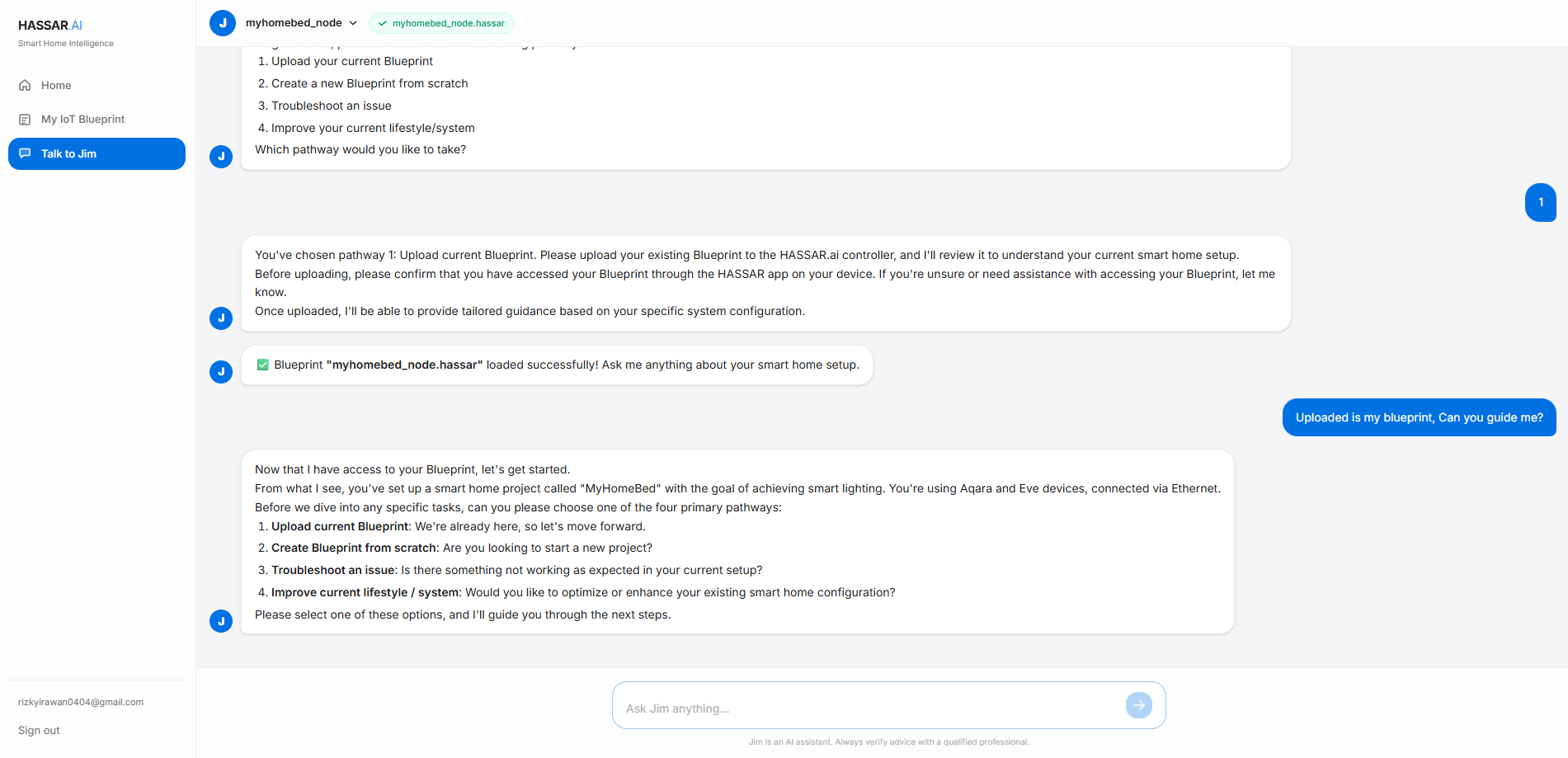 Blueprint loaded in chat